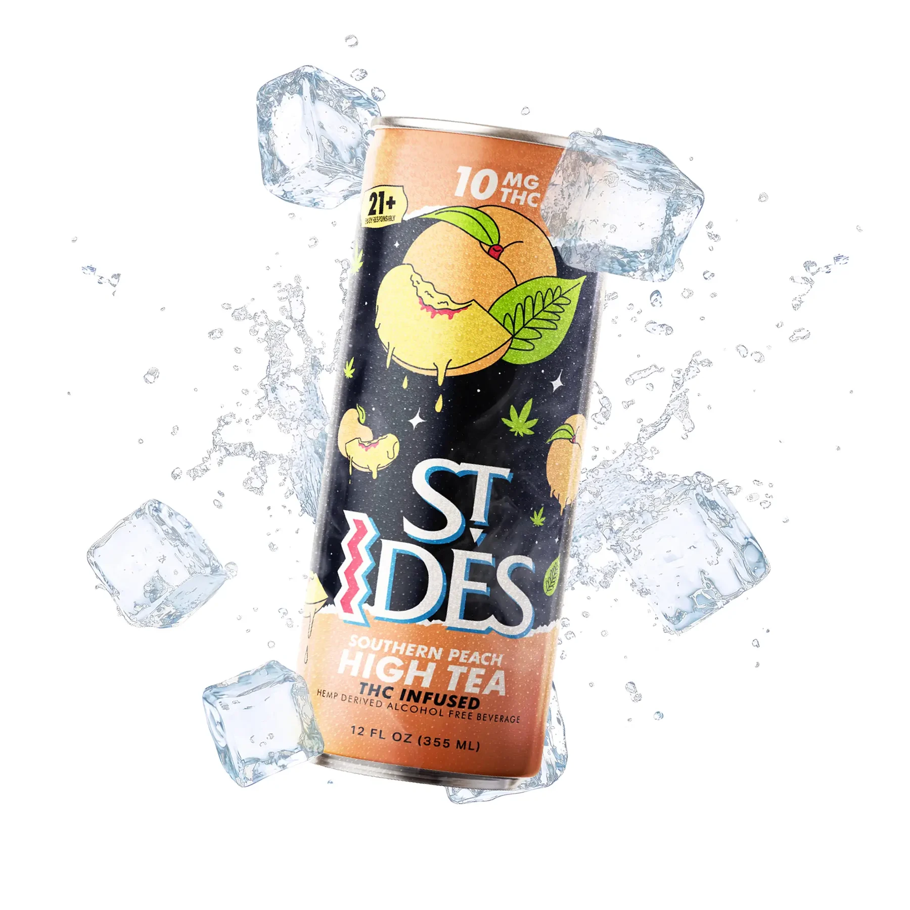 St IDES High TEA Southern Peach 10MG THC Infused Tea Beverage